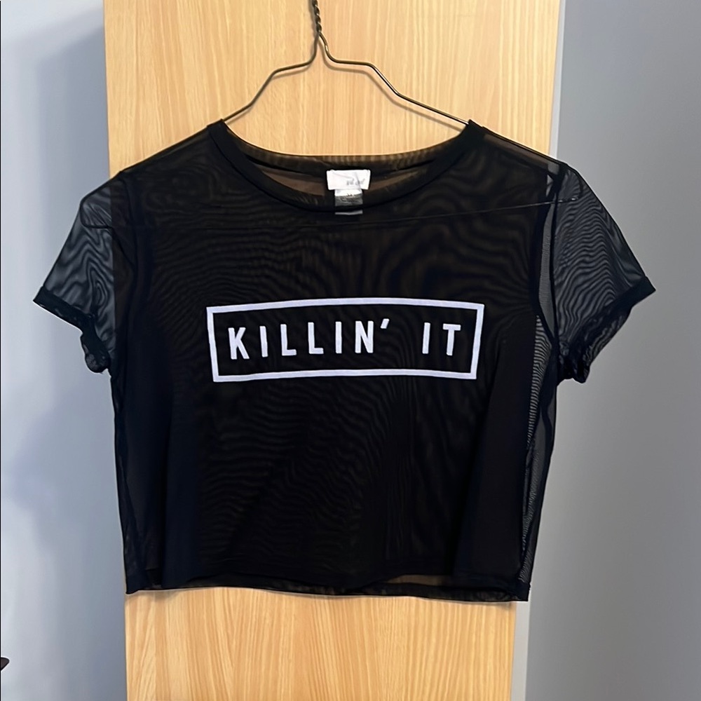 Wet seal crop top
